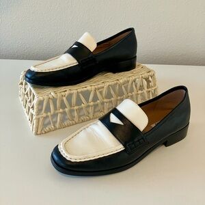 BiBi Lou Black and White Loafers